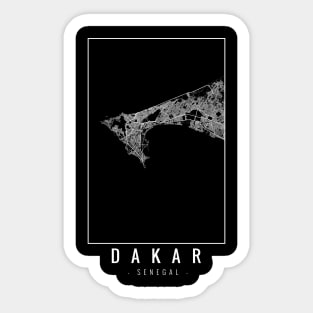 Dakar Senegal Minimalist Map Sticker